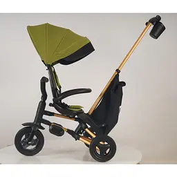 Велосипед складаний триколісний дитячий Qplay Nova+ Rubber Gold Mat (S700-13Nova+RubberGreenGo) - мініатюра 5
