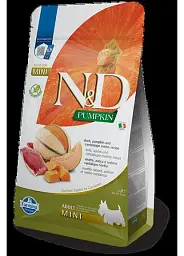 Сухий беззерновий корм для собак малих порід Farmina Pumpkin Duck & Cantaloupe Adult Mini з качкою та динею 2 кг