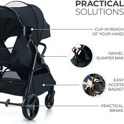 Прогулянковий візочок Kinderkraft Rine Classic Black чорний (00-00305205) - мініатюра 10