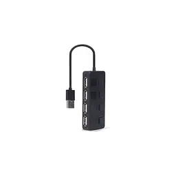 Концентратор Gembird USB 2.0 4 ports switch black (UHB-U2P4-05) - мініатюра 3