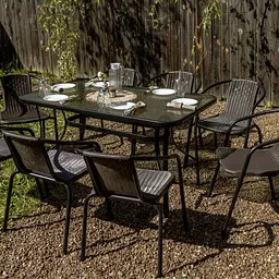Комплект садових меблів 4Points Ravello-8 з прямокутним столом 140x80x70 см - мініатюра 2