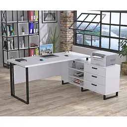 Стіл керівника Нотаріус Loft Design (Білий) - мініатюра 2