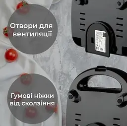 Електрогриль мультимейкер Rainberg RB-5408 4в1 2200 Вт - мініатюра 6