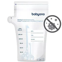 Пакети для зберігання грудного молока BabyOno, 180 мл, 30 шт. (1084) - мініатюра 6