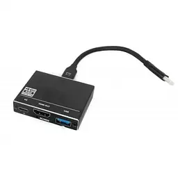 Хаб USB , Black, Type-C 3.1 - 1xType-C 3.0 / 1xUSB 3.0 / HDMI 4K Extradigital teh0019584