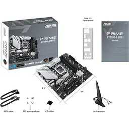Материнська плата Asus Prime B760M-A WIFI s1700 B760 4xDDR5 M.2 HDMI DP Wi-Fi BT mATX - мініатюра 2