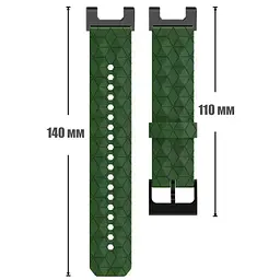 Ремінець Primolux Dimond силіконовий для годинника Xiaomi Amazfit T-Rex (A1918) / T-Rex Pro (A2013) - Army Green - мініатюра 5