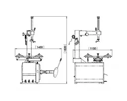 Шиномонтажний верстат 380V 10-24" ShiningBerg T524 - мініатюра 3