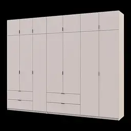 Розпашна Шафа для одягу Doros Лукас Кашемір 3+4 ДСП 300х50х240 (42005132)