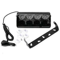Страбоскоп Світлодіодний 12-24V LED 24 шт. DRL 280x140x70 мм Червоно-Синій (KING S24) - мініатюра 3