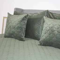 Покривало ТЕП двоспальне Velour Ромб круглий 4-00516_33936 180х240 см темно-зелене - мініатюра 5