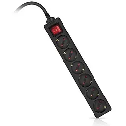 Мережевий фільтр живлення REAL-EL RS-6 Protect M 3m, black (EL122300034) - мініатюра 10