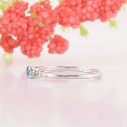 Каблучка з білого золота з топазом 22 K-0013 - мініатюра 6