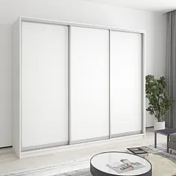 Шафа-купе тридверна MebelStar Комбо AL 3ДСП 240x45x210 см Аляска білий (MBS-3148)