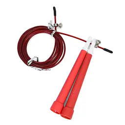 Скакалка швидкісна Bambi MS 3765(Red) 290 см, ручка пластик, мотузка гума+метал