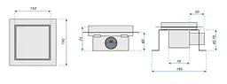 Трап для душу Rea Neo 15X15 nickiel brushed REA-G6207 - мініатюра 2