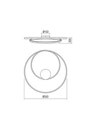 Стельовий світильник Redo TORSION PL LED 30W D550 3000K BRONZE (4.1.2) 01-1792 - мініатюра 2