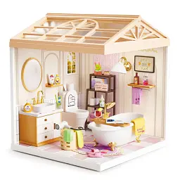 Конструктор Mini House румбокс серії «Інтер'єр» – Ванна кімната (світло) (8009) - мініатюра 2