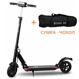 Електросамокат KUGOO S3 Pro Jilong 8.8Ah чорний + сумка-чохол