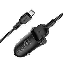 Набір зарядний автоадаптер Hoco Z39 + кабель Micro USB 2 спідниці QC3.0 18вт чорні
