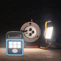 Фонарь-прожектор USB з сонячною панеллю та павербанком Solar LED light HS-8020 - мініатюра 2