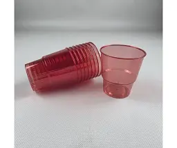 Стакан склоподібний (без ніжки) 200 гр червоний  (25 шт)