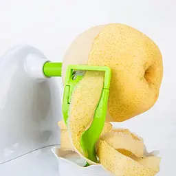 Яблукорізка + яблукочистка прилад для чищення та нарізки яблук, Kitchen Master Білий 84101 - мініатюра 7