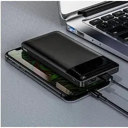 Зовнішній акумулятор Hoco Power Bank J72 10000 mAh Чорний 6931474738370 - мініатюра 2