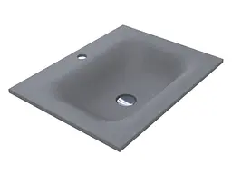 Умивальник Miraggio JESSEL 600 GRAY (0001463) Mirasoft, Матовий, Накладний/Врізний, Сірий - мініатюра 1