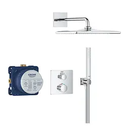 Душева система прихованого монтажу Grohe Grohtherm із Rainshower Mono 310 Cube 34870000, Хром - мініатюра 2