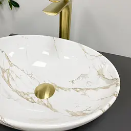 Умивальник VBI Parma stains glossy накладний VBI-011015, Мармур - мініатюра 5