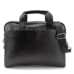 Ділова чоловіча шкіряна сумка Tiding Bag M56-1111A чорна - мініатюра 5