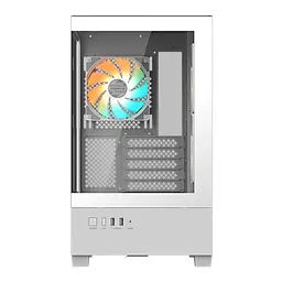Корпус Gigabyte C201 Panoramic Tempered Glass Ice без БЖ (GB-C201PI) - мініатюра 3