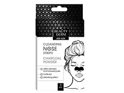 Смужки для носу BEAUTYDERM 3шт Очищуючі з Бамбуковим вугіллям