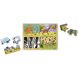 Пазли Melissa & Doug Тварини дерев'яні у футлярі (MD31362) - мініатюра 4