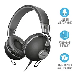 Навушники Trust Noma Over-Ear Mic Matte Black (22578) - мініатюра 5