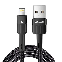 Кабель Essager USB-A Lightning 2.4A для iPhone та iPad, 1м, чорний