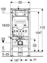 Інсталяція для унітаза Geberit Duofix Sigma 111.350.00.6 - мініатюра 2
