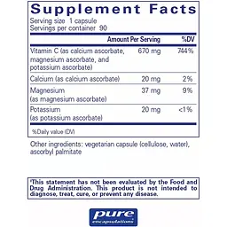 Вітамін С Pure Encapsulations буферизований 90 капсул - мініатюра 2