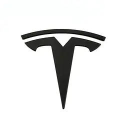 Задня емблема Tesla Y Чорна матова 87 мм метал на скотчі (Завод)