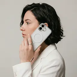 Чехол Apple iPhone 16, Unit MagSafe, белый, прозрачный, магсейф, противоударный, магнитный, панель-накладка с поддержкой MagSafe, с поддержкой беспроводной зарядки, TPU+PC, защита всего корпуса, ударопрочный, ArmorStandart (ARM78705) - мініатюра 5