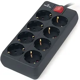 Мережевий фільтр живлення REAL-EL RS-8 Protect 5m, black (EL122300024) - мініатюра 2