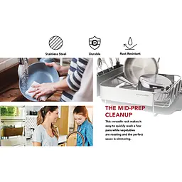 Підставка для сушки посуду KitchenAid Sinkware сіра (KEG895BXCGA) - мініатюра 12