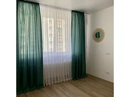 Штори з легкого льону бірюзового кольору на тасьмі 2шт. 150х270 ALBO pbe0052568 - мініатюра 4