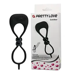 Віброкільце Pretty Love Locker 15.6 см чорний - мініатюра 7