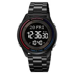 Чоловічий наручний годинник 2412SBK Black Steel Skmei acs0029935