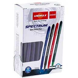 Ручка кулькова Unimax Spectrum фіолетова упаковка 50 шт. (UX-100-11) - мініатюра 3