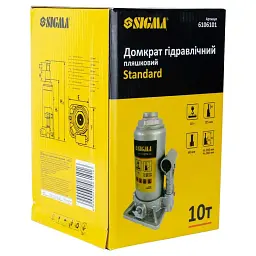 Домкрат Sigma гідравлічний пляшковий 10т H 200-385мм (6106101) - мініатюра 4