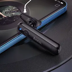 Bluetooth-гарнітура Hoco E63 Diamond Bluetooth Headset Black (758873) [77490] - мініатюра 4