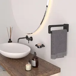 Тримач для рушників Nice & Cozy Simple чорний - мініатюра 3